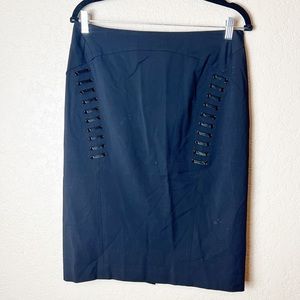 Lafeyette 148 New York black cotton blend skirt